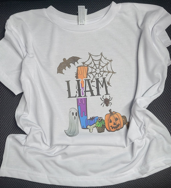 Kid Halloween Letter Shirts