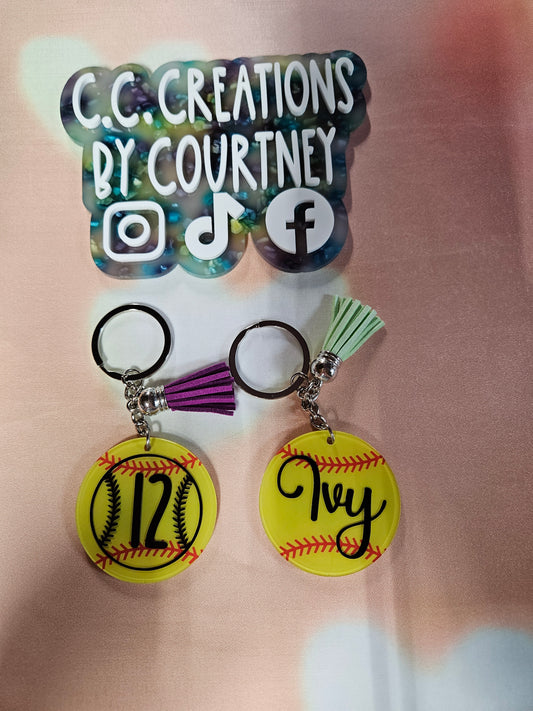 Baseball/Softball Acrylic Keychains