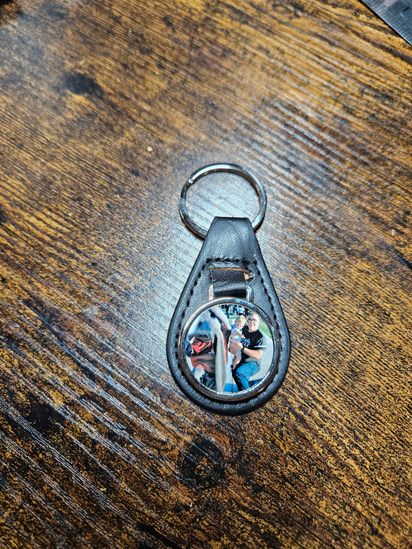 Leather Photo Keychain