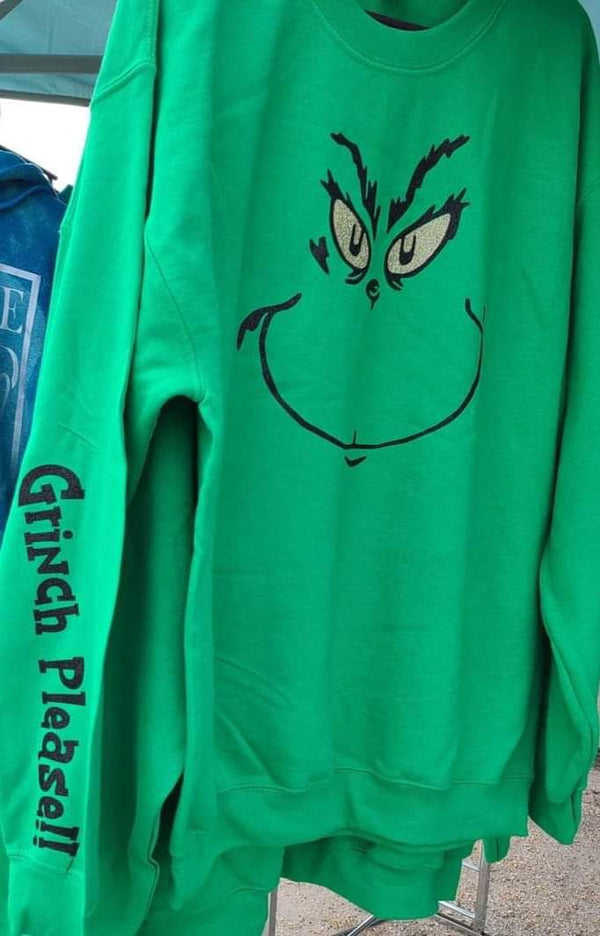 Grinch Face Sweatshirts